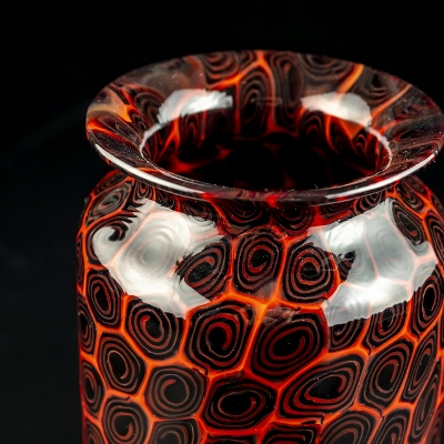 yKUROKABEzErmanno Toso Murrine Spirale Vase@Ԋ